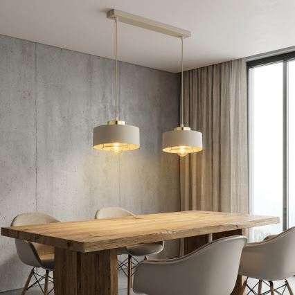 Brilagi - Viseči lestenec na kablu SPRING 2xE27/60W/230V bež/zlata