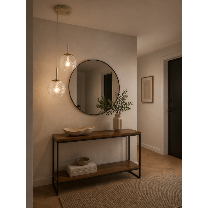 Brilagi - Viseči lestenec na kablu STELLA 2xE27/60W/230V bež/zlata