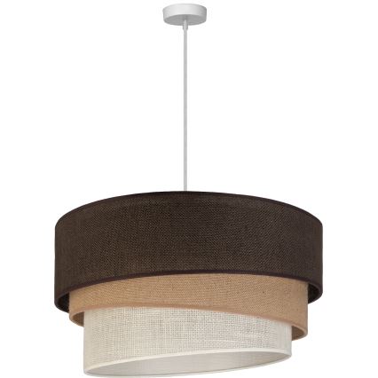 Brilagi - viseči lestenec na kablu TRIO, 3×E27/60 W/230 V, Ø 60 cm, rjava/bež/bela