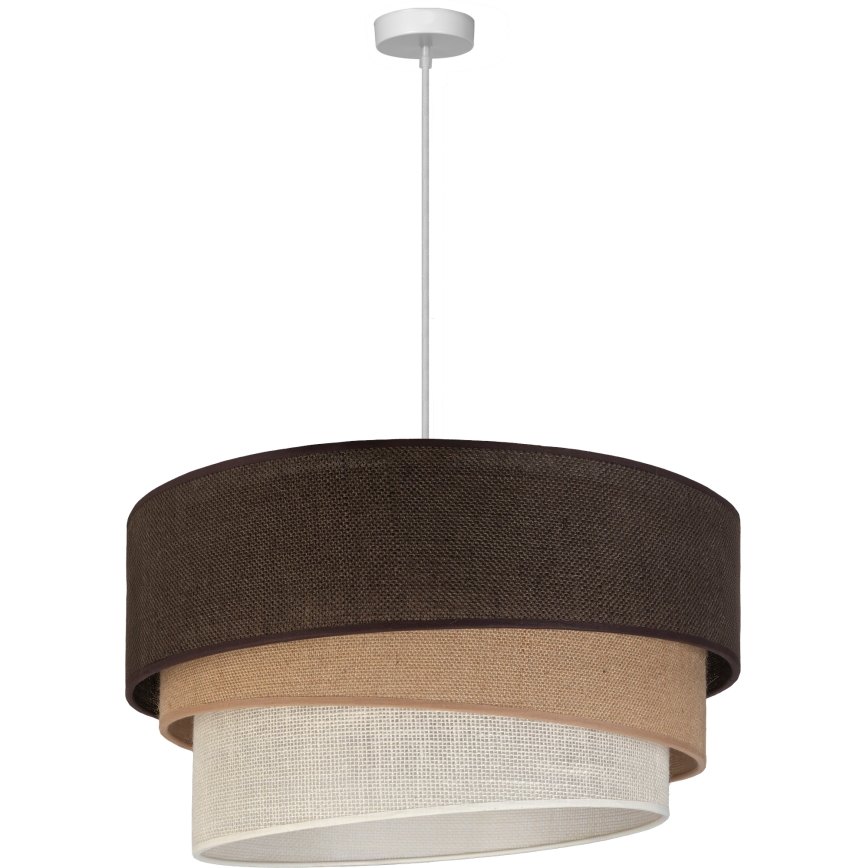 Brilagi - viseči lestenec na kablu TRIO, 3×E27/60 W/230 V, Ø 60 cm, rjava/bež/bela