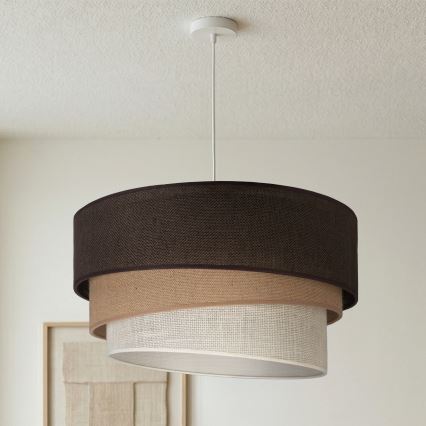 Brilagi - viseči lestenec na kablu TRIO, 3×E27/60 W/230 V, Ø 60 cm, rjava/bež/bela
