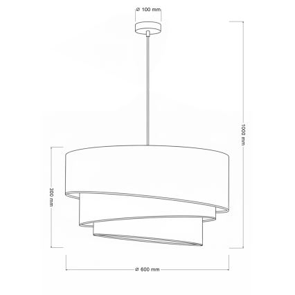 Brilagi - viseči lestenec na kablu TRIO, 3×E27/60 W/230 V, Ø 60 cm, rjava/bež/bela