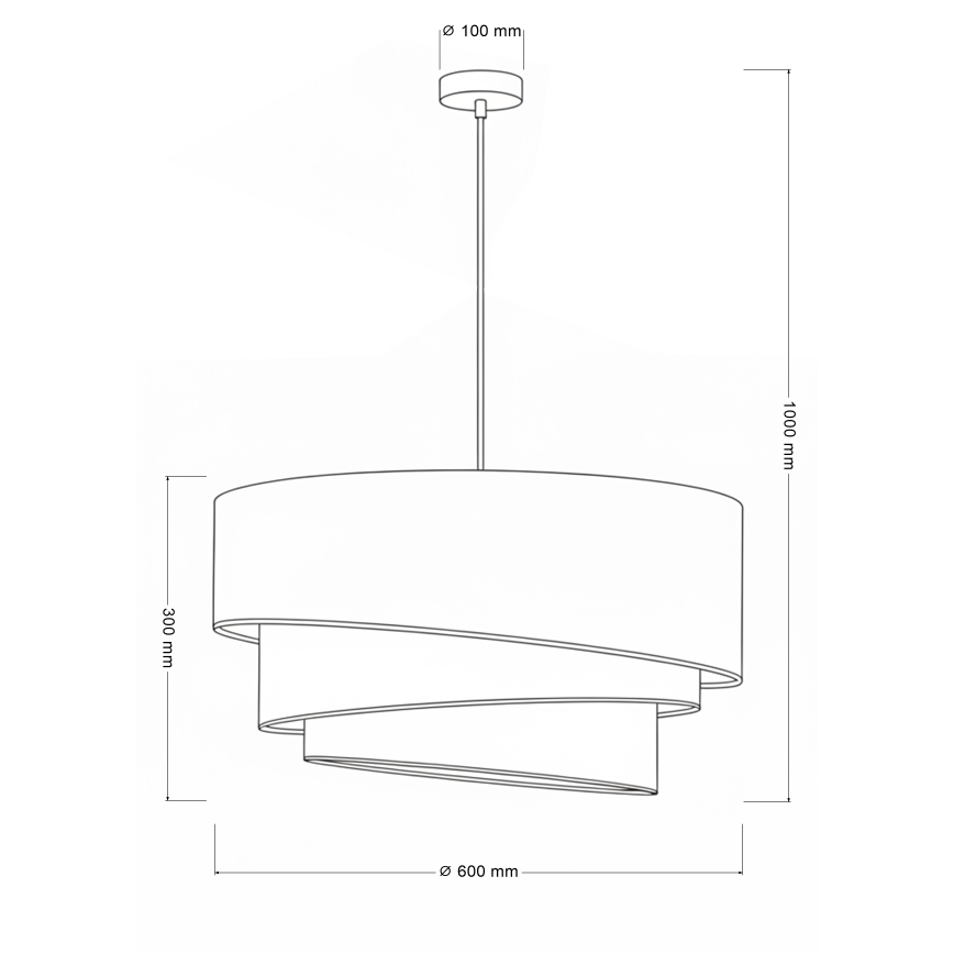 Brilagi - viseči lestenec na kablu TRIO, 3×E27/60 W/230 V, Ø 60 cm, rjava/bež/bela
