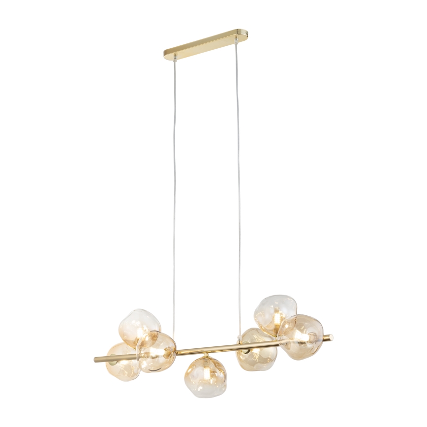 Brilagi - Viseči lestenec na kablu VULCANO 7xG9/8W/230V zlata/dimno bež