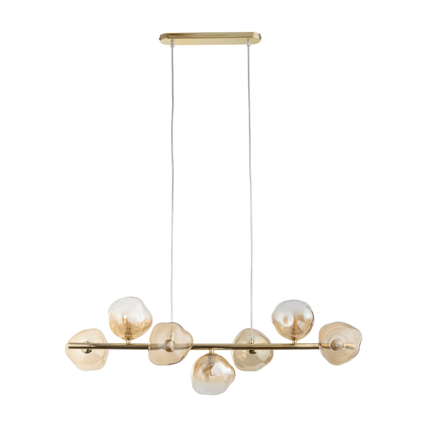 Brilagi - Viseči lestenec na kablu VULCANO 7xG9/8W/230V zlata/dimno bež