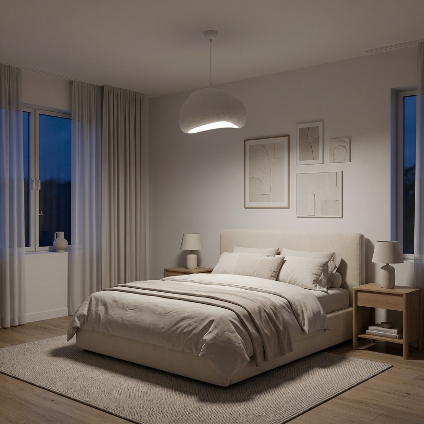 Brilagi - Viseči lestenec na kablu WABI SABI 1xE27/40W/230V premer 42 cm bela