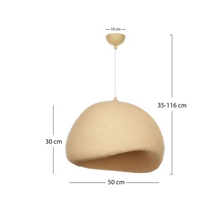 Brilagi - Viseči lestenec na kablu WABI SABI 1xE27/40W/230V, premer 50 cm, bež