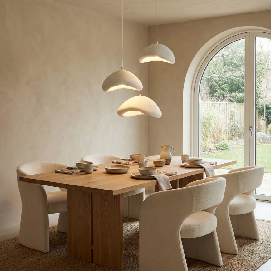 Brilagi - Viseči lestenec na kablu WABI SABI 3xE27/40W/230V Ø 82 cm bela