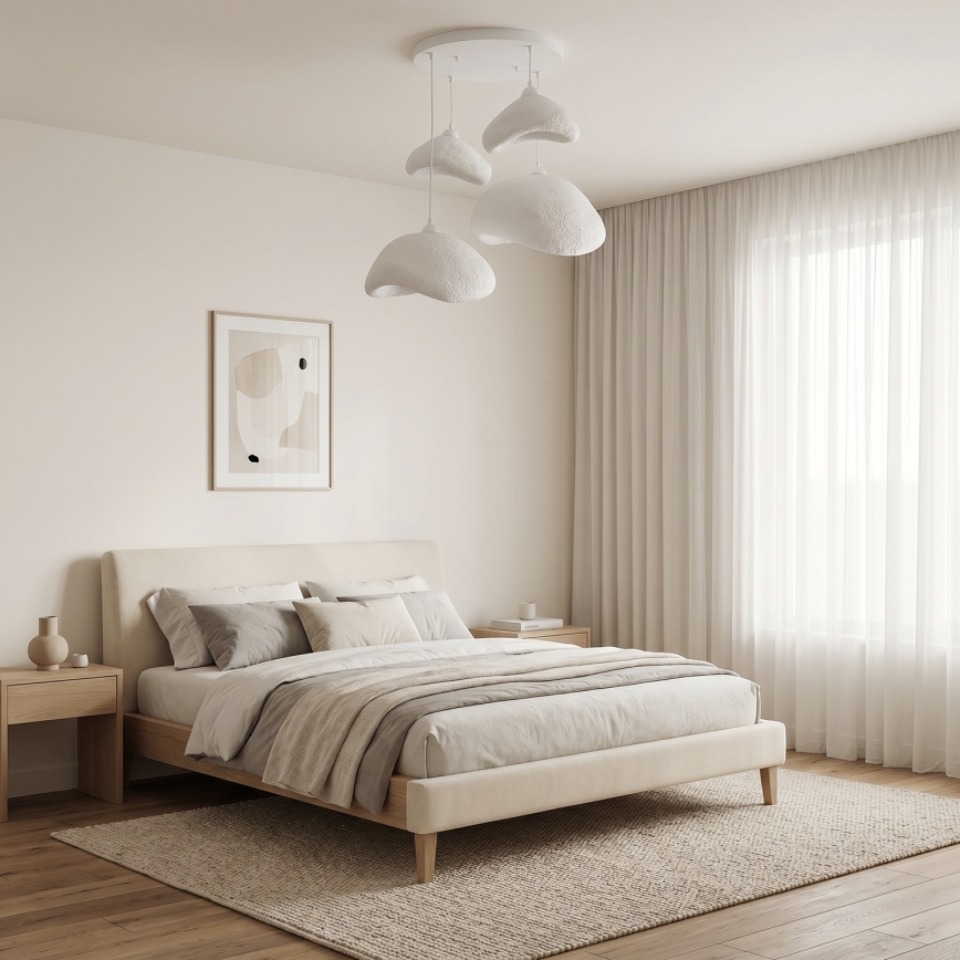 Brilagi - Viseči lestenec na kablu WABI SABI 4xE27/40W/230V, Ø 90 cm, bela