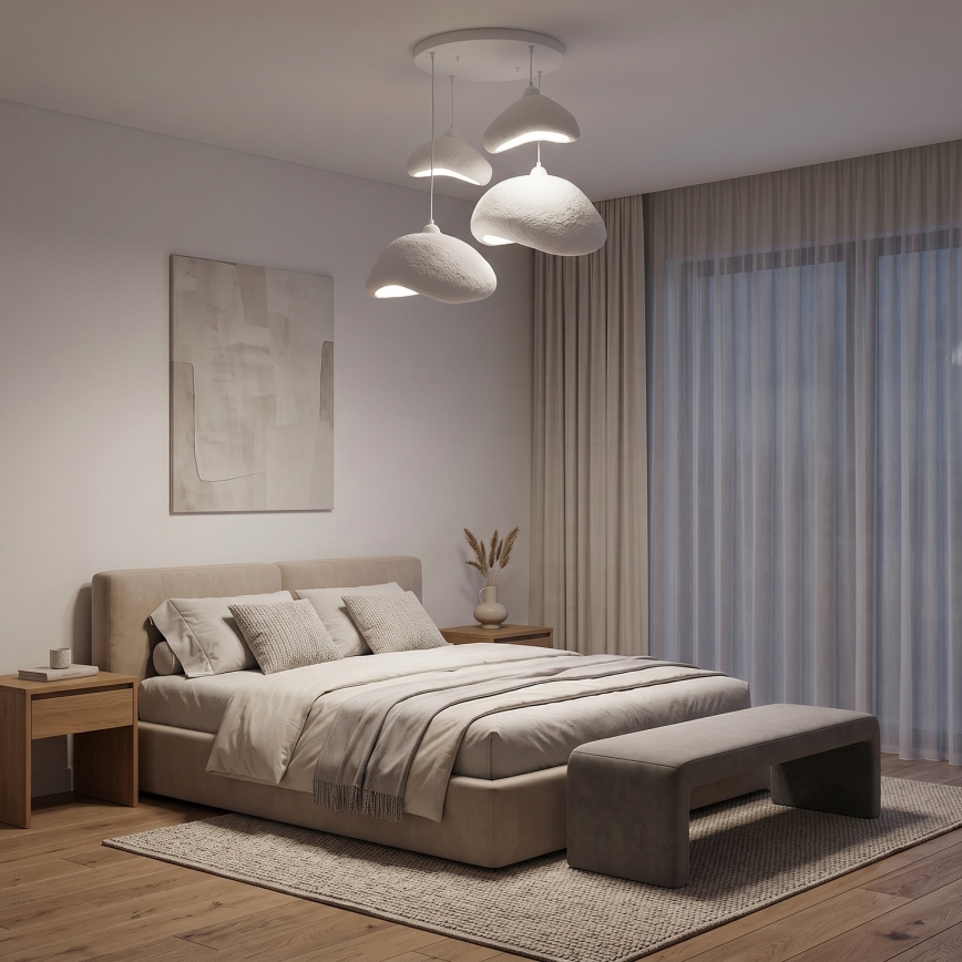 Brilagi - Viseči lestenec na kablu WABI SABI 4xE27/40W/230V, Ø 90 cm, bela
