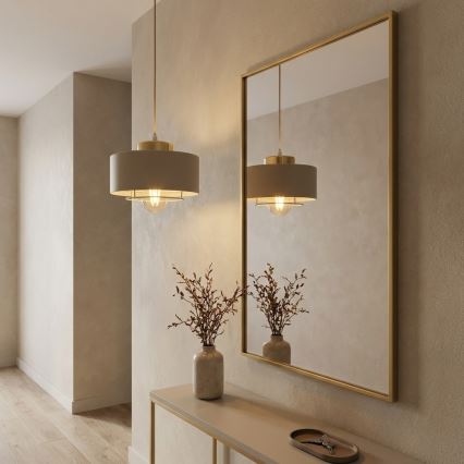 Brilagi - Viseči lestenec na lanku 1xE27/60W/230V premer 20 cm bež/zlata