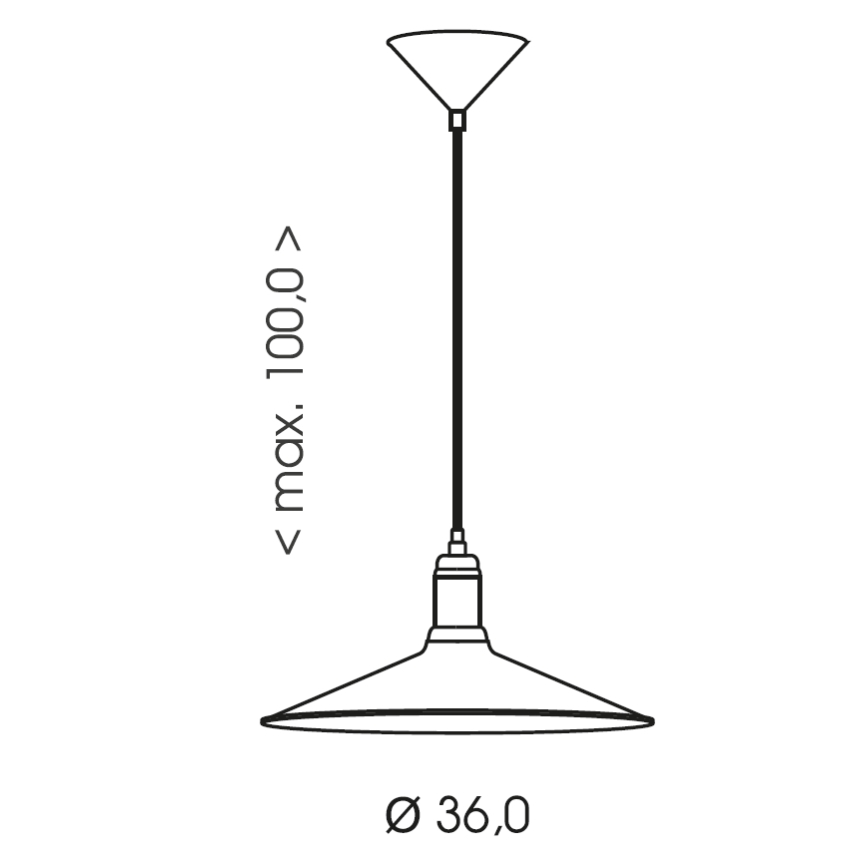 Brilagi - Viseči lestenec na lanku FORGE 1xE27/60W/230V premer 36 cm rjav