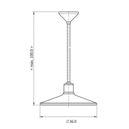 BRILAGI - Viseči lestenec na lanku FORGE 1xE27/60W/230V premer 36 cm rjav