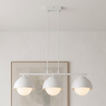 BRILAGI - Viseči lestenec na vrvici COSMO 3xE27/60W/230V bela/zlata