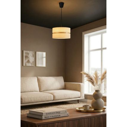 Brilagi - Viseči lestenec na vrvici DUO-DUO 1xE27/60W/230V premer 40 cm kremna/zlata