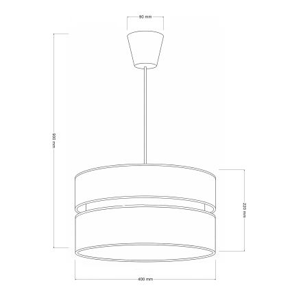 Brilagi - Viseči lestenec na vrvici DUO-DUO 1xE27/60W/230V premer 40 cm kremna/zlata