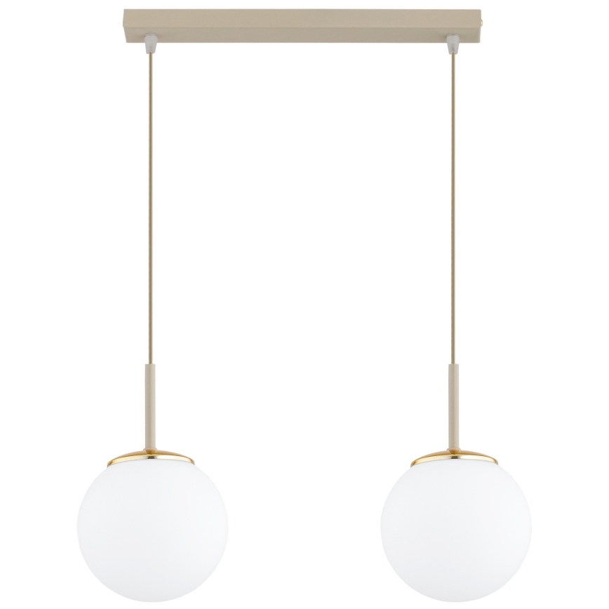 Brilagi - Viseči lestenec na vrvici MILO 2xE27/60W/230V bež/zlata