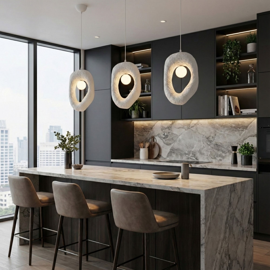 Brilagi - Viseči lestenec na vrvici WABI SABI 1xG9/8W/230V bela