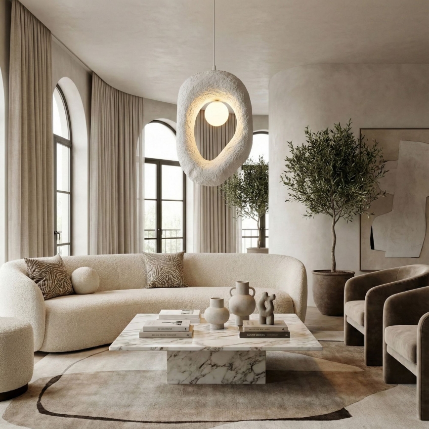 Brilagi - Viseči lestenec na vrvici WABI SABI 1xG9/8W/230V bela