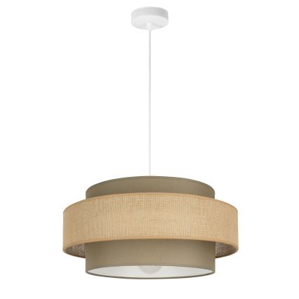Brilagi - Viseči lestenec RESNA 1xE27/60W/230V, premer 40 cm, rjav/bež