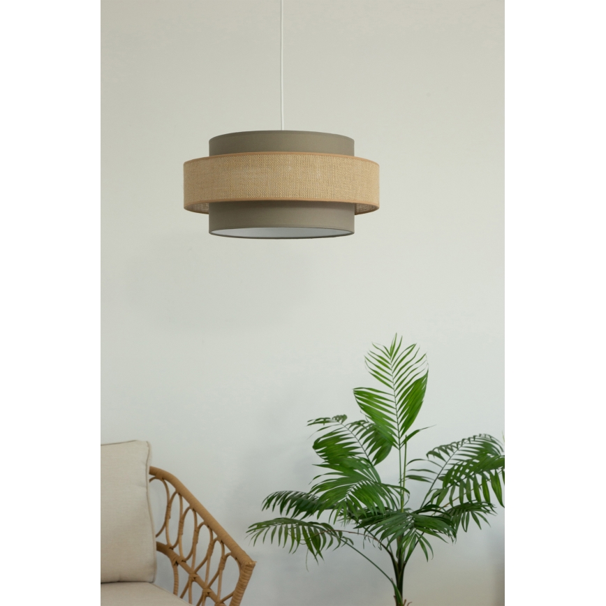 Brilagi - Viseči lestenec RESNA 1xE27/60W/230V, premer 40 cm, rjav/bež
