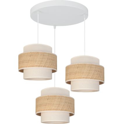 Brilagi - Viseči lestenec s kablom SPACE 3xE27/60W/230V premer 40 cm bež/kremna