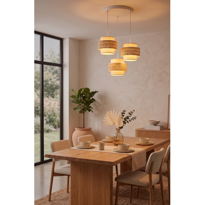 Brilagi - Viseči lestenec s kablom SPACE 3xE27/60W/230V premer 40 cm bež/kremna