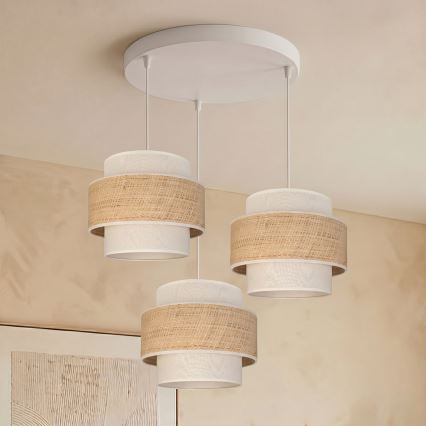 Brilagi - Viseči lestenec s kablom SPACE 3xE27/60W/230V premer 40 cm bež/kremna