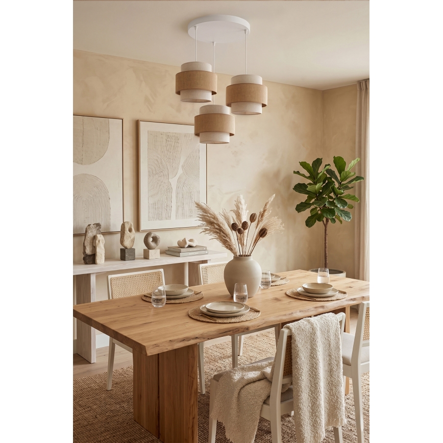 Brilagi - Viseči lestenec SPACE 3xE27/60W/230V, premer 40 cm, bežna/kremna