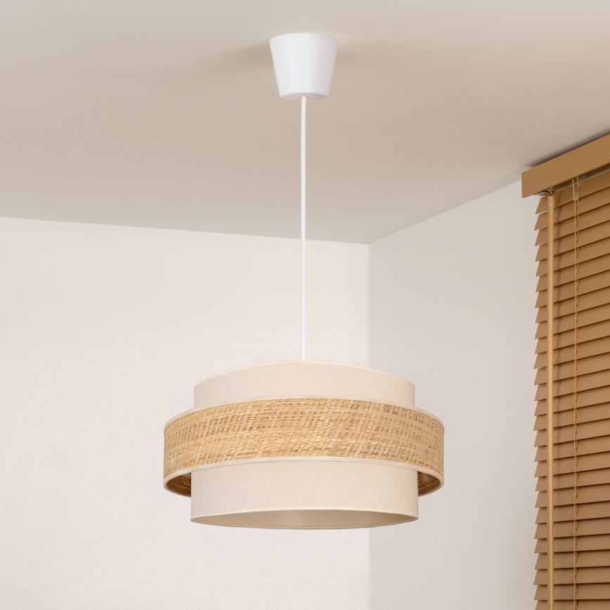 Brilagi - Viseči lestenec SPACE na vrvici 1xE27/60W/230V, premer 40 cm, bež/krem