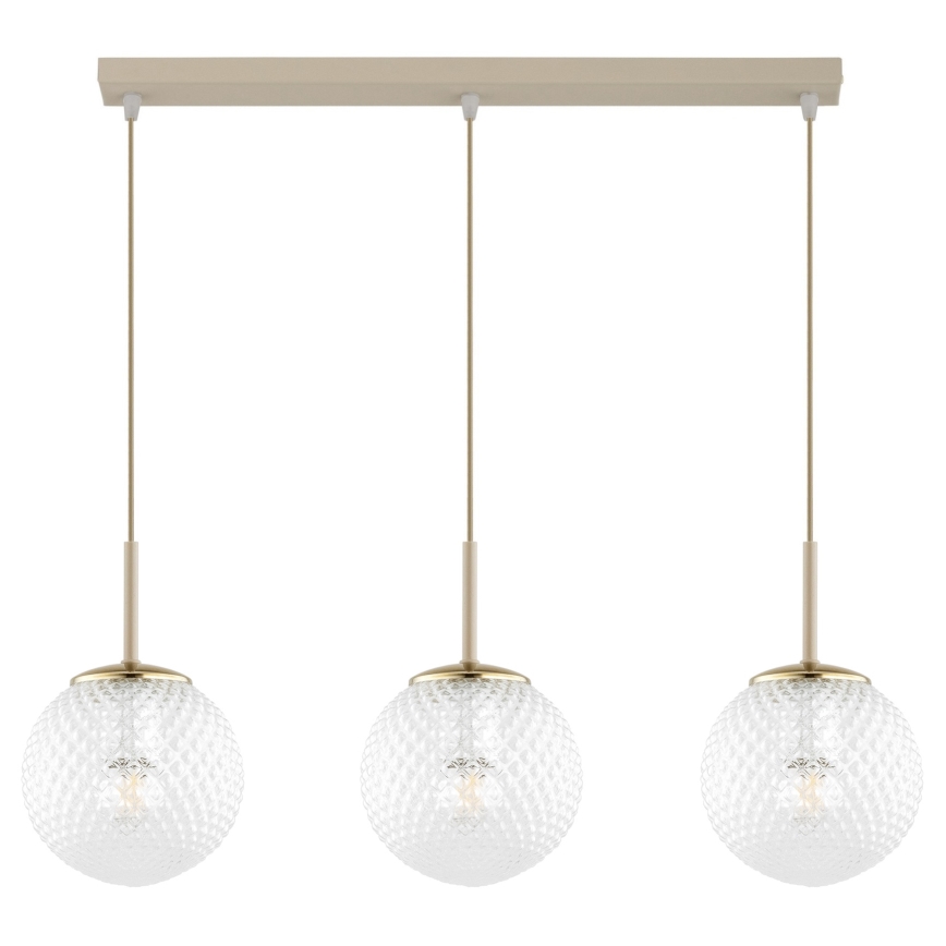 Brilagi - viseči lestenec STELLA na vrvici 3xE27/60W/230V bež/zlata