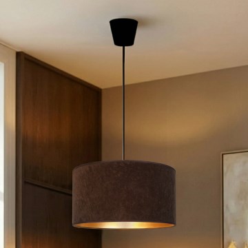 Brilagi - Viseči lestenec VELVET na kablu 1xE27/60W/230V, premer 40 cm, rjava/zlata