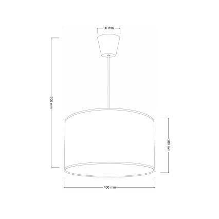 Brilagi - Viseči lestenec VELVET na kablu 1xE27/60W/230V, premer 40 cm, rjava/zlata