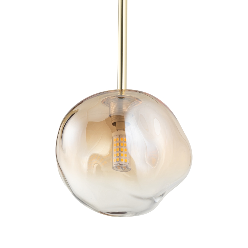 Brilagi - Viseči lestenec VULCANO 1xG9/8W/230V zlata/dimno bež