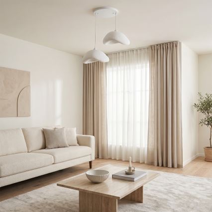 Brilagi - Viseči lestenec WABI SABI na kablu, 2xE27/40W/230V, premer 74 cm, bela