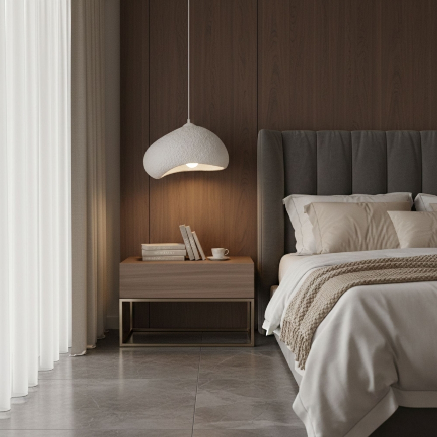 Brilagi - Viseči lestenec WABI SABI na vrvici 1xE27/40W/230V, premer 32 cm, bela