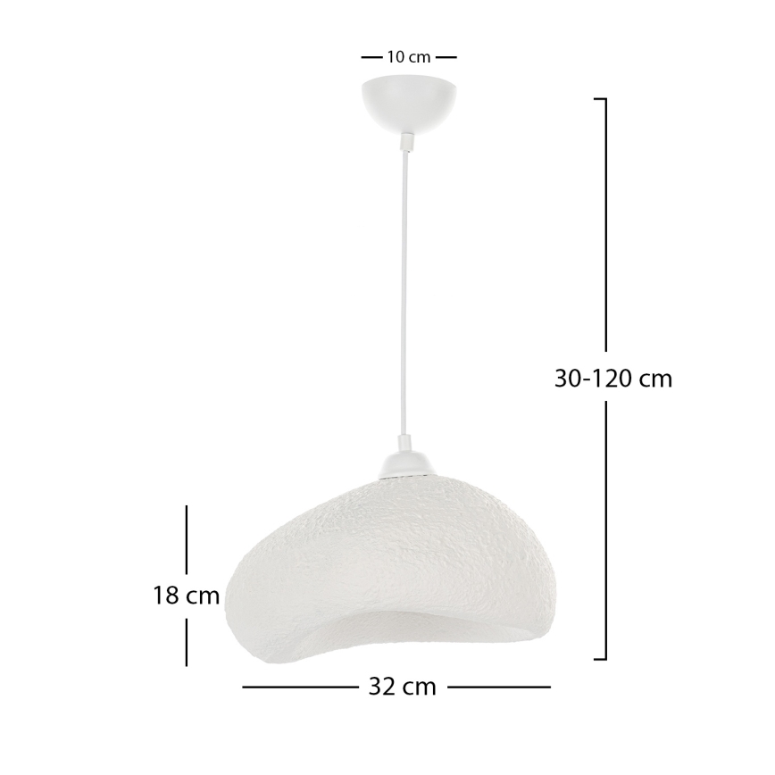 Brilagi - Viseči lestenec WABI SABI na vrvici 1xE27/40W/230V, premer 32 cm, bela