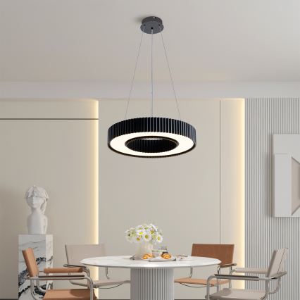 Brilagi - LED zatemljiv lestenec na kablu LUMIX LED/48W/230V 3000-6000K črna premer 50 cm + daljinski upravljalnik