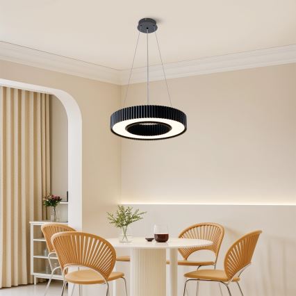 Brilagi - LED zatemljiv lestenec na kablu LUMIX LED/48W/230V 3000-6000K črna premer 50 cm + daljinski upravljalnik