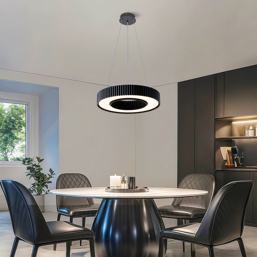 Brilagi - LED zatemljiv lestenec na kablu LUMIX LED/48W/230V 3000-6000K črna premer 50 cm + daljinski upravljalnik