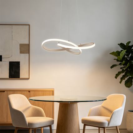 Brilagi - Zatemljiv LED lestenec na kablu INFINITY LED/55W/230V 3000-6000K 50x50 cm bež + daljinski upravljalnik