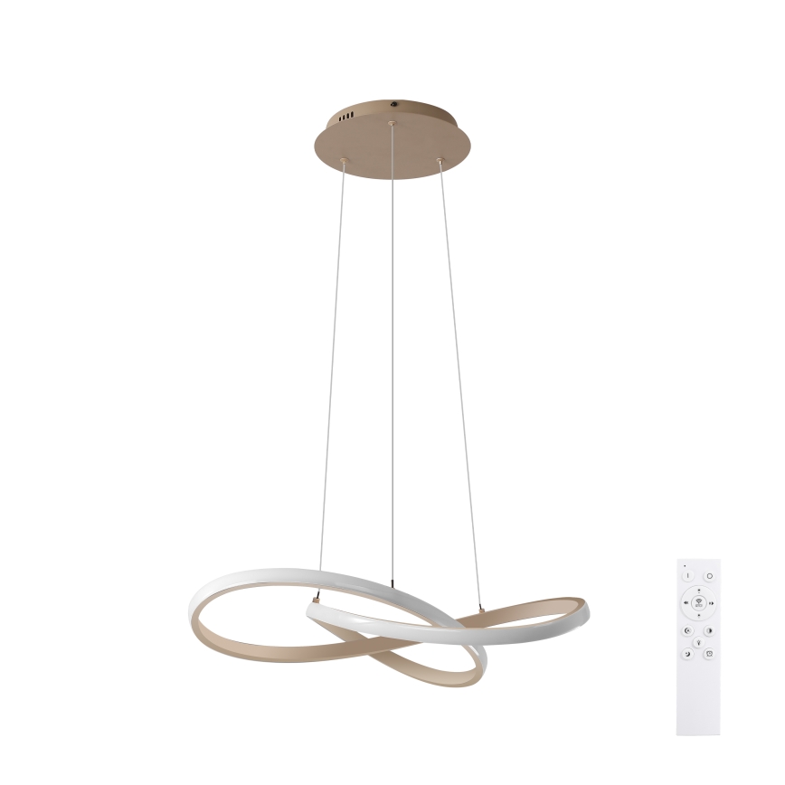 Brilagi - Zatemljiv LED lestenec na kablu INFINITY LED/55W/230V 3000-6000K 50x50 cm bež + daljinski upravljalnik