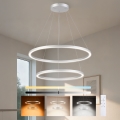 Brilagi - Zatemljiv LED lestenec na kablu PORTOFINO LED/98W/230V 3000-6000K premer 80 cm srebrna + daljinski upravljalnik