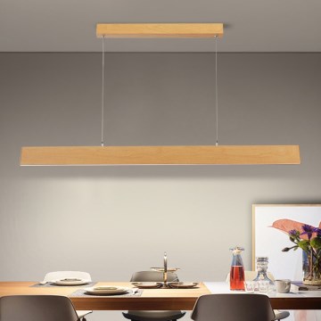 Brilagi - zatemljiv LED lestenec na kablu SLIMLINE LED/40W/230V 3000-6000K dekor hrasta + daljinski upravljalnik