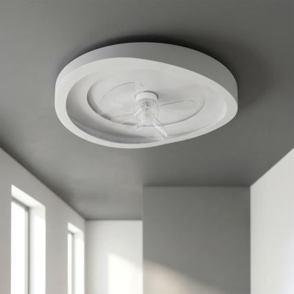 Brilagi - Zatemljiv LED stropni ventilator LED/80W/230V, premer 50 cm, bela + daljinski upravljalnik