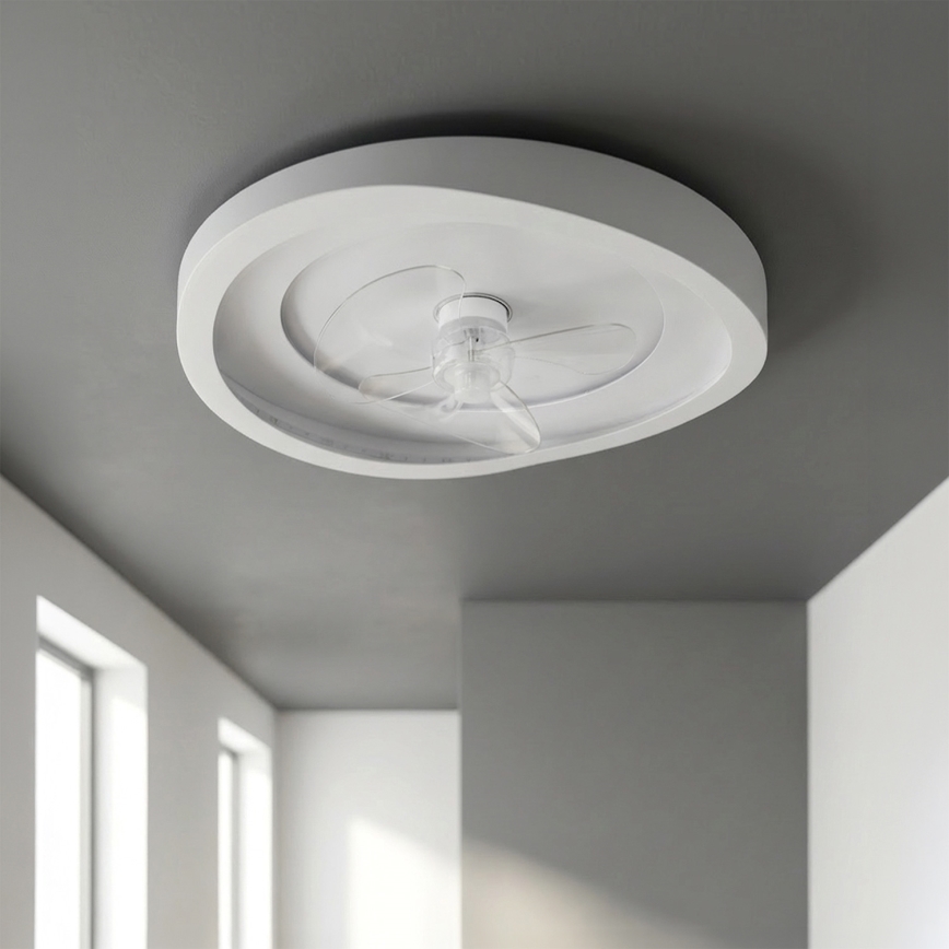 Brilagi - Zatemljiv LED stropni ventilator LED/80W/230V, premer 50 cm, bela + daljinski upravljalnik