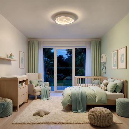 Brilagi - Zatemljiv LED stropni ventilator LED/80W/230V, premer 50 cm, bela + daljinski upravljalnik