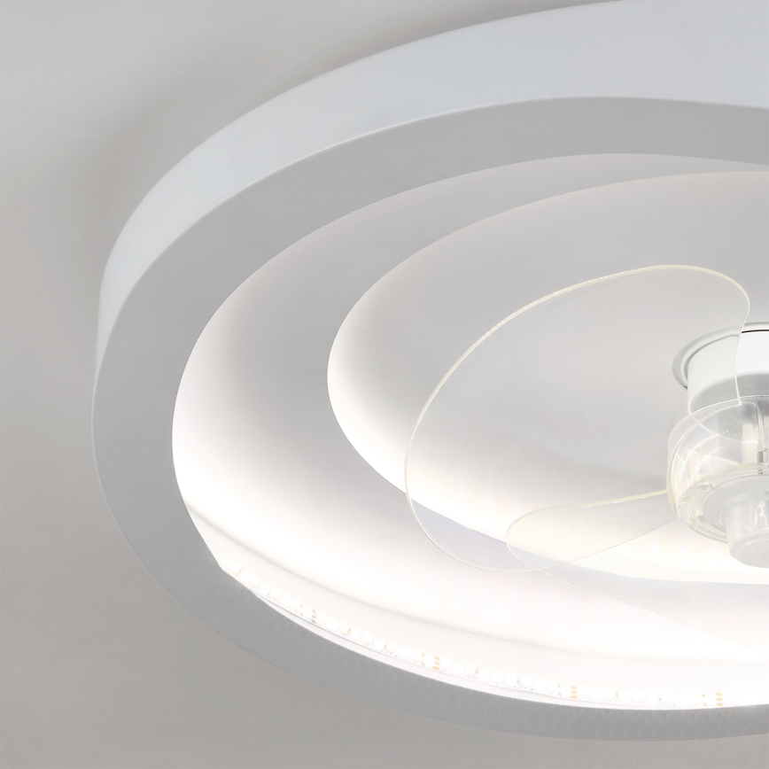 Brilagi - Zatemljiv LED stropni ventilator LED/80W/230V, premer 50 cm, bela + daljinski upravljalnik