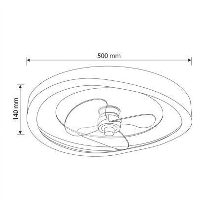 Brilagi - Zatemljiv LED stropni ventilator LED/80W/230V, premer 50 cm, bela + daljinski upravljalnik