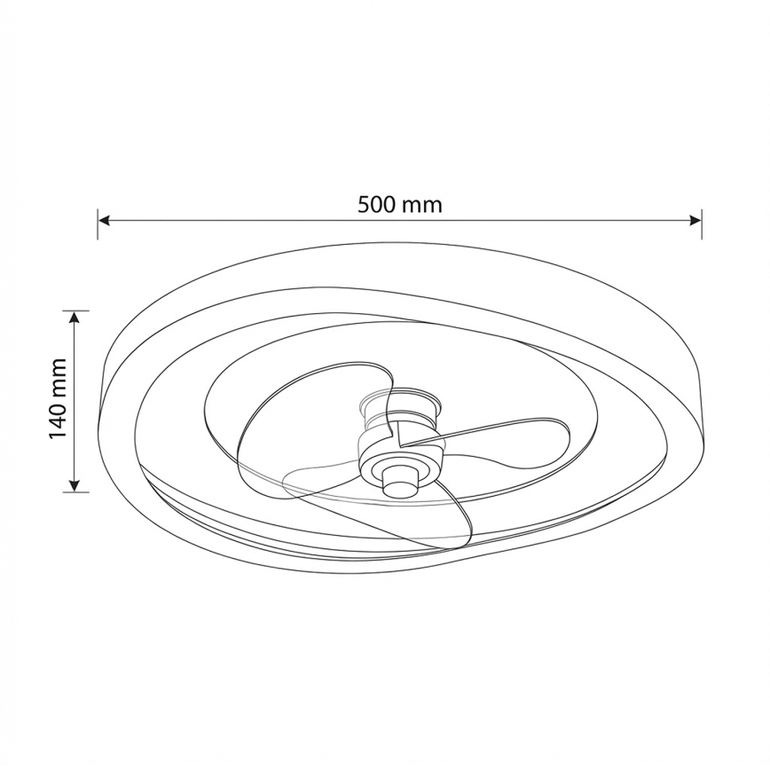Brilagi - Zatemljiv LED stropni ventilator LED/80W/230V, premer 50 cm, bela + daljinski upravljalnik